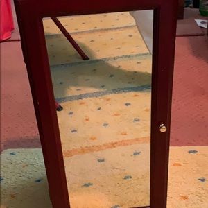 Spinning Mirrored Cosmetic Cabinet